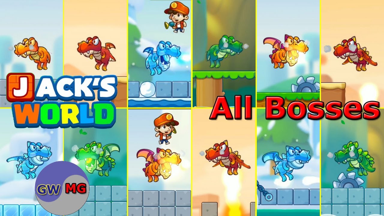 Все боссы (All Bosses) игры Super Jack's World - Free Run Game на Android