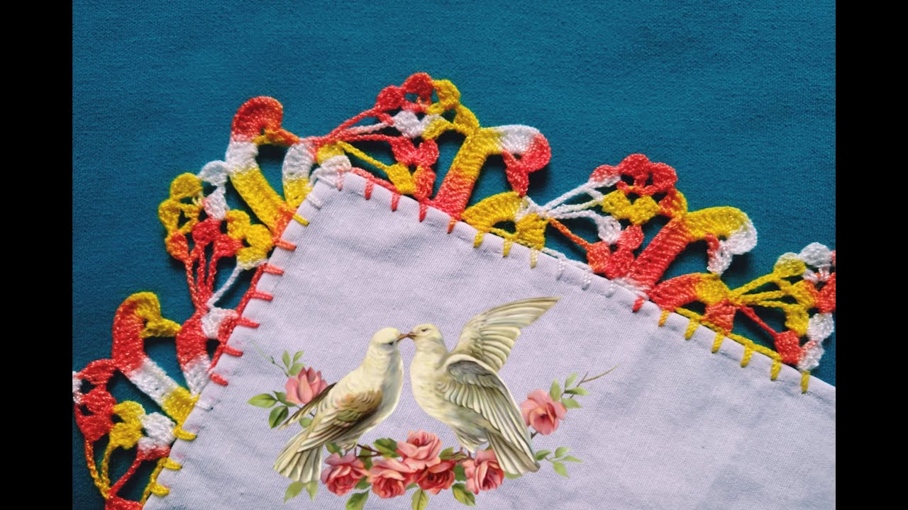 Puntilla para servilletas fácil de tejer,en vídeo corto num 41#crochet #fypシ゚ #videos #arte