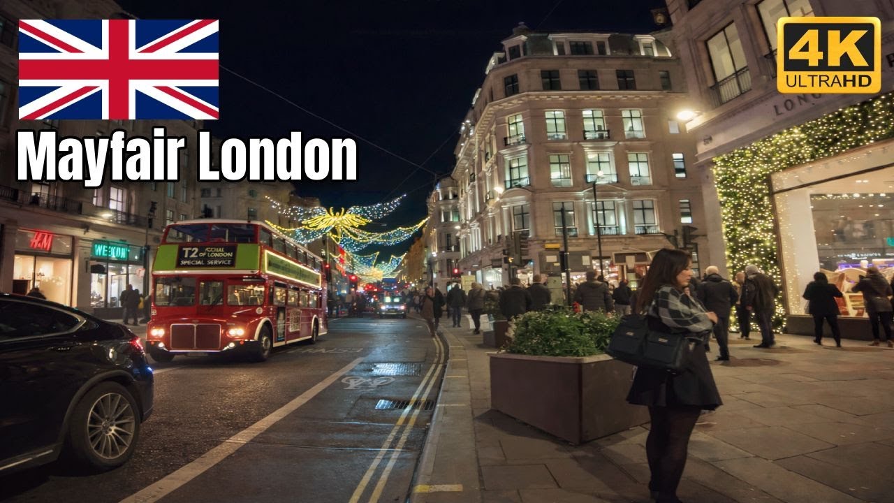 Marble Arch,Mayfair London – 4K Walking Tour During Christmas