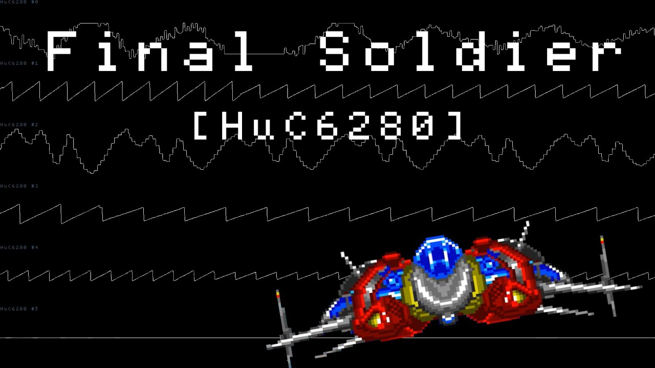 TG-16/PC Engine: Final Soldier - Soundtrack (HuC6280) - Oscilloscope View