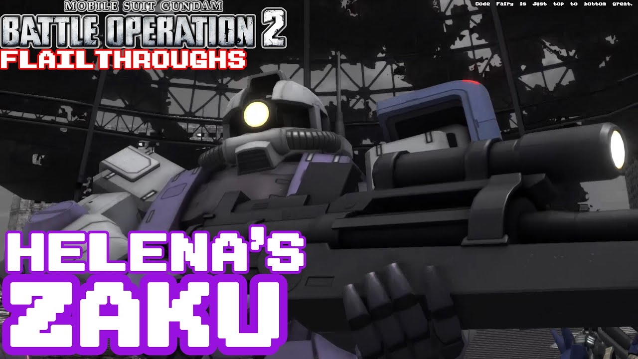 Gundam Battle Operation 2: MS-06L Zaku II Sniper Helena Hegel Custom From Code Fairy