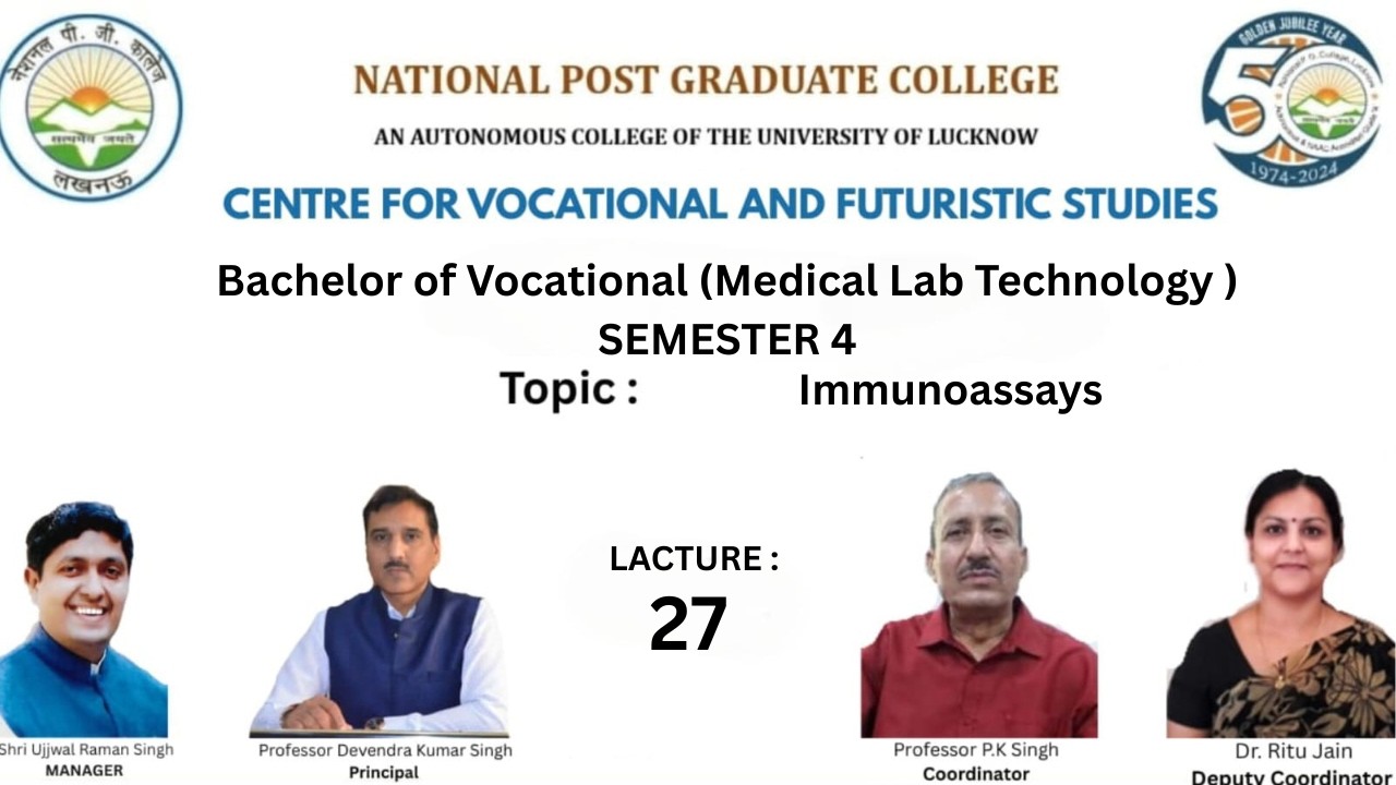 Immunoassays - MLT SEM 4