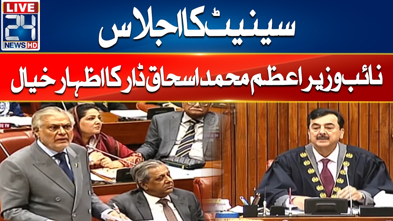 Deputy Prime Minister Ishaq Dar Speech Senate Session | 24 News HD