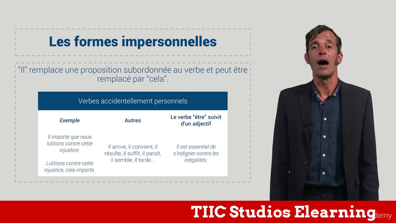 6  Les formes impersonnelles  (Niveau C2)