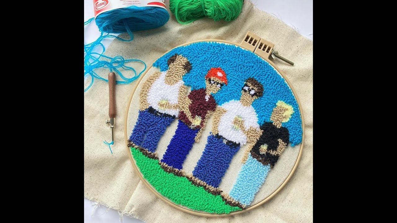 🤠 King Of The Hill Punch Needle Embroidery 🤠