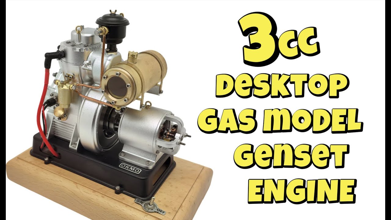 OKMO 185 WORKING MICRO 3cc Scale model British Enfield Stationary gas Generator Engine