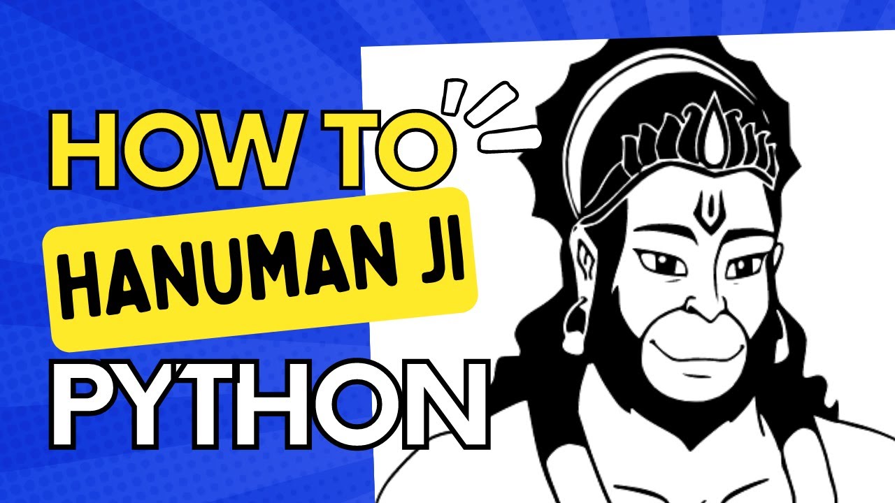 How to Create Hanuman Ji Using Python Turtle | OpenCV | Free Source Code | Webtican