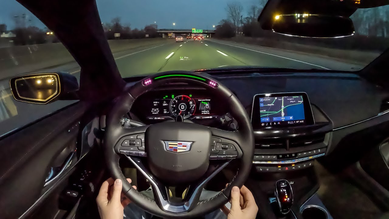 2023 Cadillac CT4 Premium Luxury - POV Night Drive (Binaural Audio)