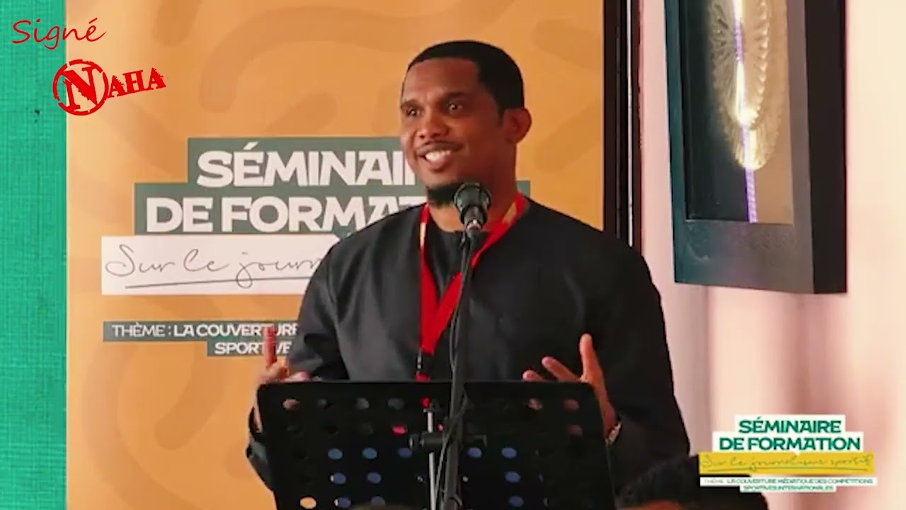 DISCOURS DE SAMUEL ETO'O LORS DU SEMINAIRE DE FORMATION DES JOURNALISTES
