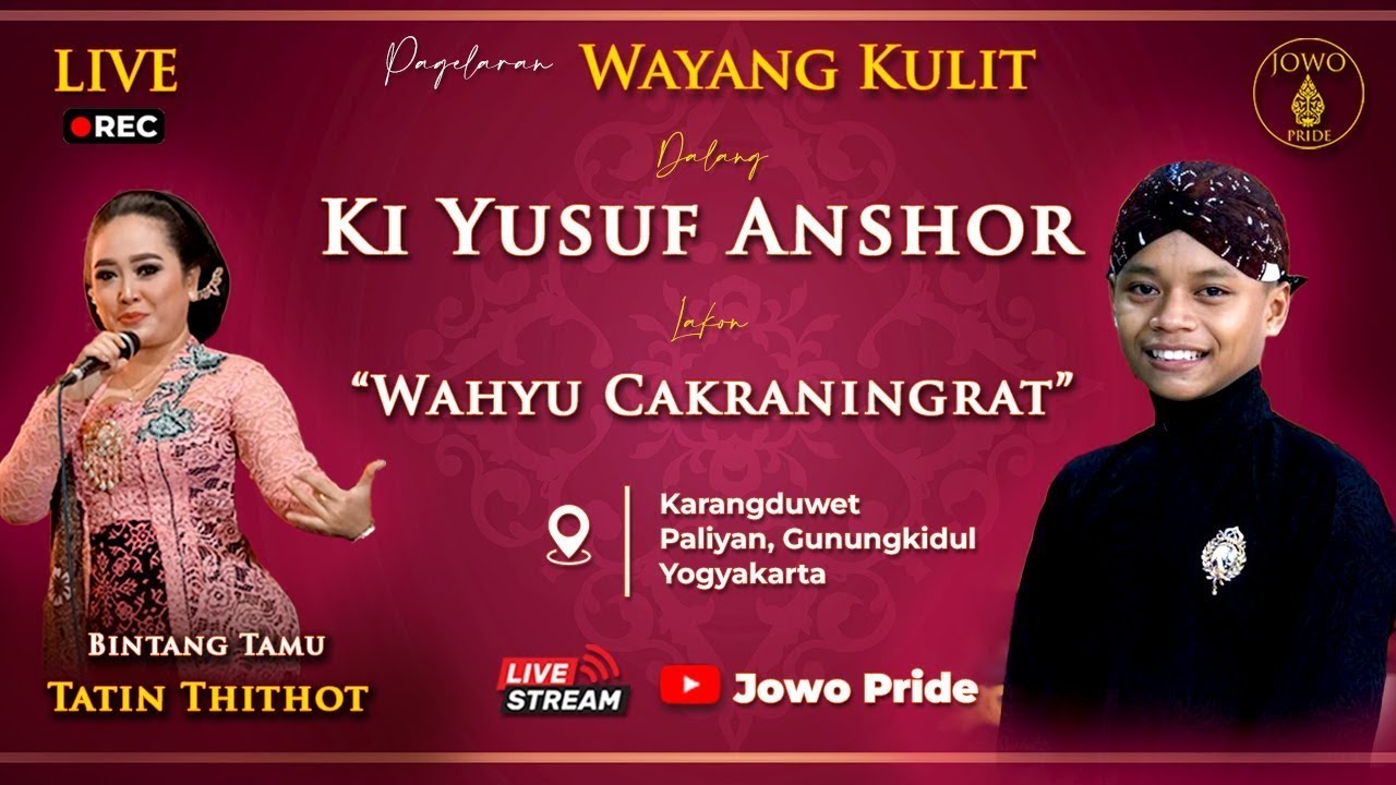 🔴Wayang Kulit Ki Yusuf Anshor BT Tatin Titot & Mbah Waluyo Lakon Wahyu Cakraningrat | Gunungkidul