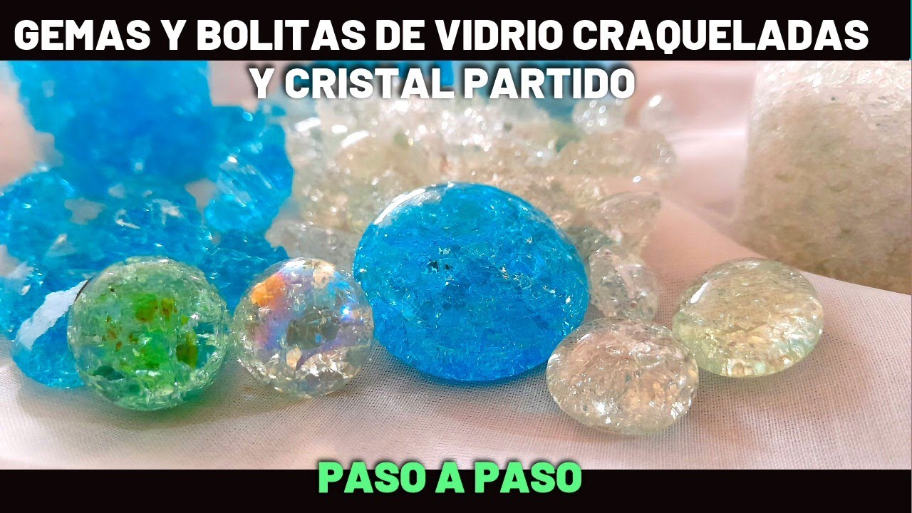 Arte Deslumbrante:Creando Gemas, canicas y piedras de Vidrio Craquelado