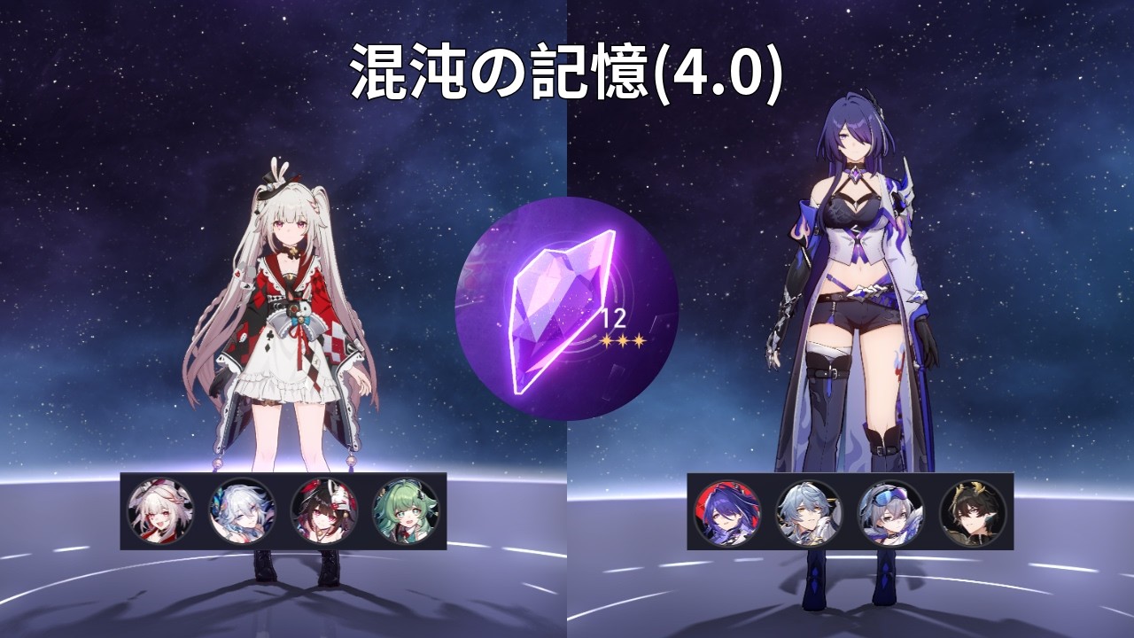【崩壊スターレイル4.0】　混沌の記憶（裏庭12） 星3クリア（火花、黄泉）