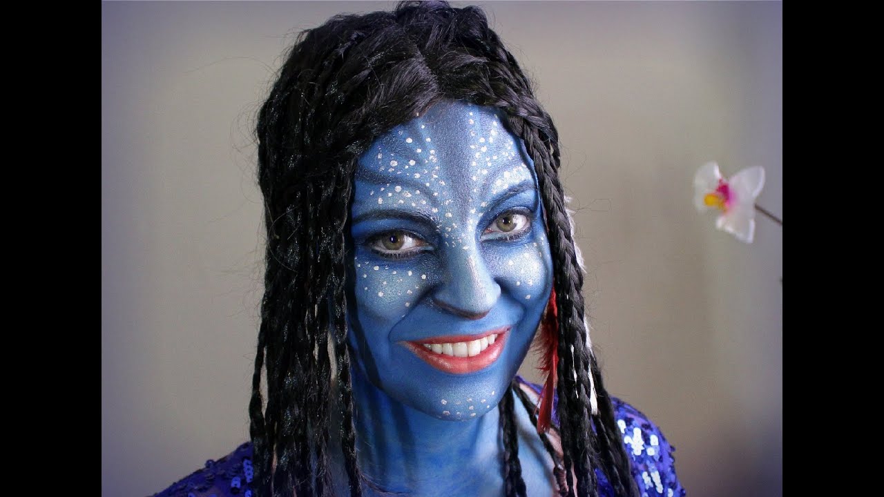 MAQUILLAJE fácil de AVATAR 🎃(mujer)💄TUTORIAL HALLOWEEN