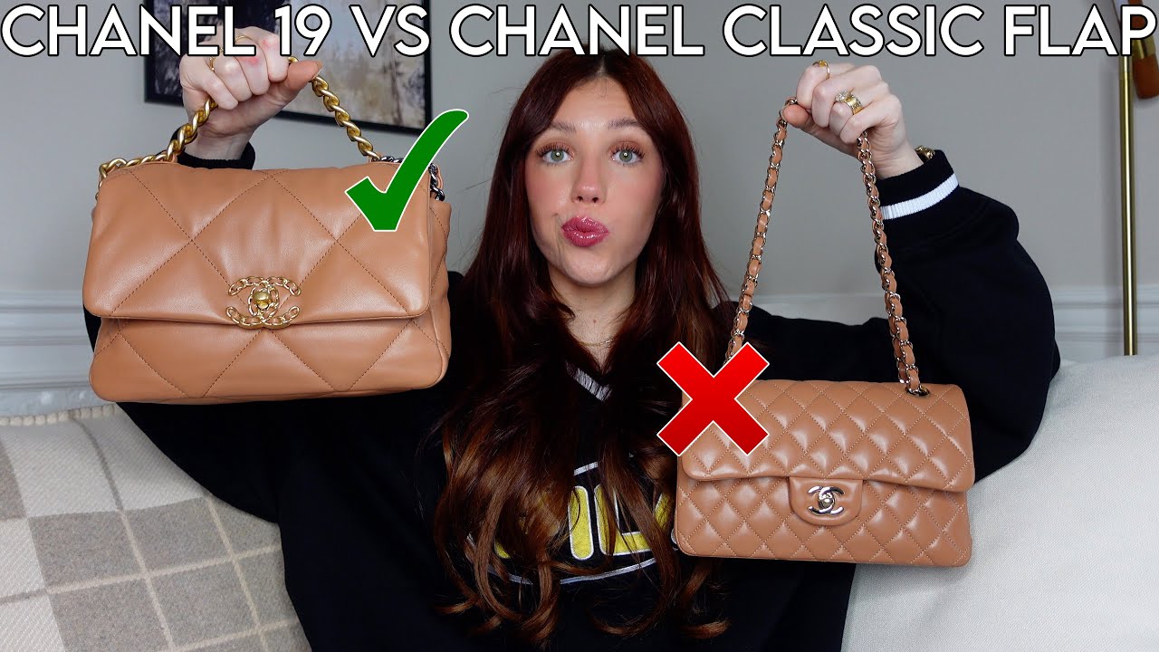 CHANEL 19 VS CHANEL CLASSIC FLAP! WHICH IS MORE WORTH IT? | Kenzie Scarlett