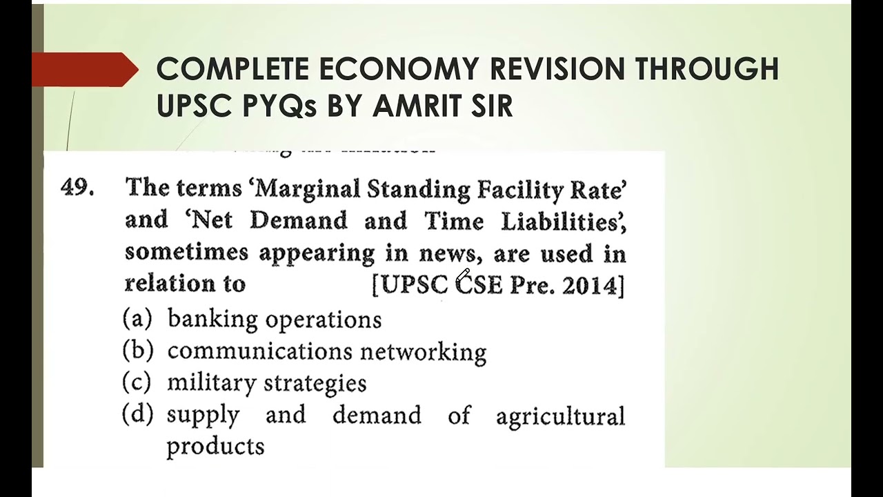 UPSC ECONOMY | L-11 | COMPLETE  ECONOMY REVISION THROUGH UPSC (CSE, CDS, CAPF) PYQs | BY AMRIT SIR