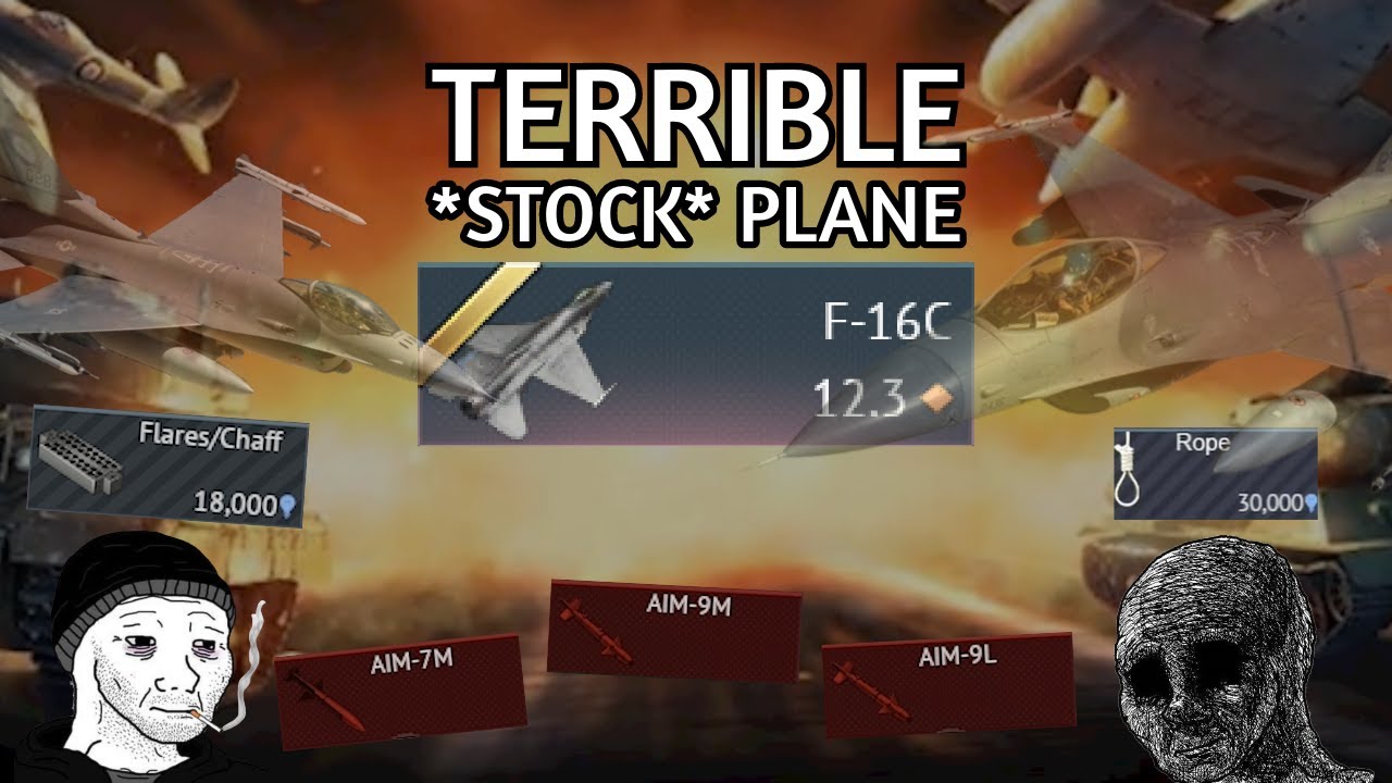 *Stock* F-16C PAINFUL grind experience! (The WORST stock jet?) | Radar missiles doesn't work🤨
