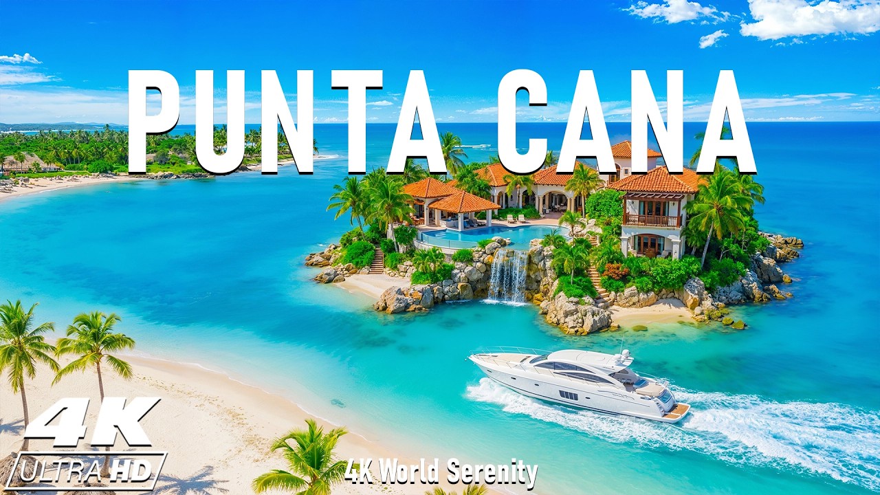Punta Cana 4K - Blue Horizons, Island Vibes & Scenic Coastal Views with Relaxing Music