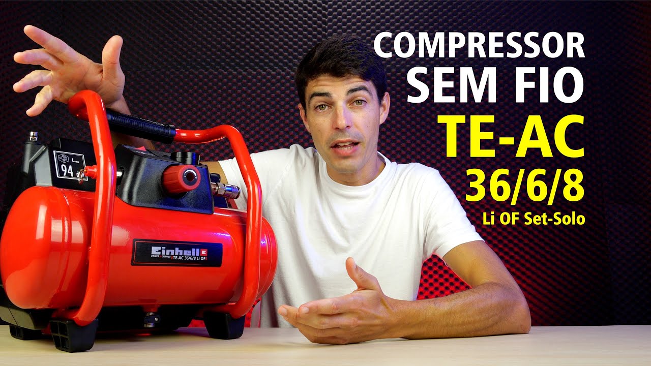 COMPRESSOR SEM FIO EINHELL - TE-AC 36/6/8 Li OF Set-Solo