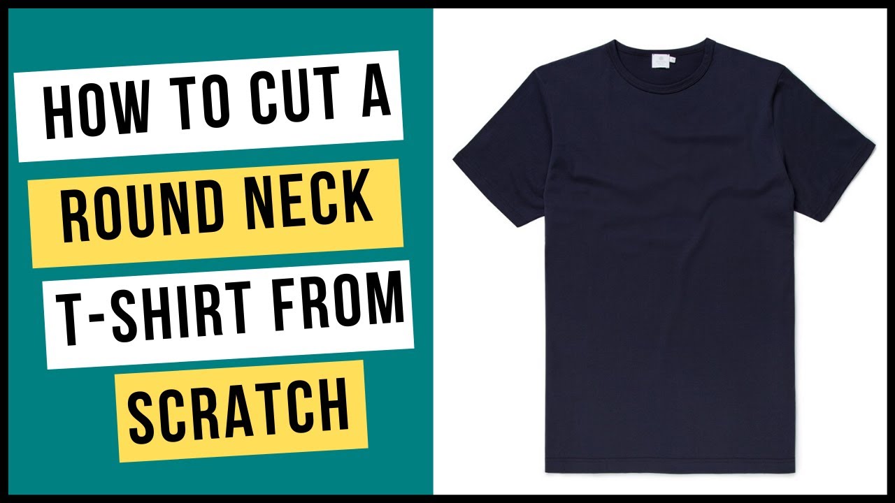 How To Cut A Round Neck T Shirt from Scratch | DIY | Sew with Me | Bhooki