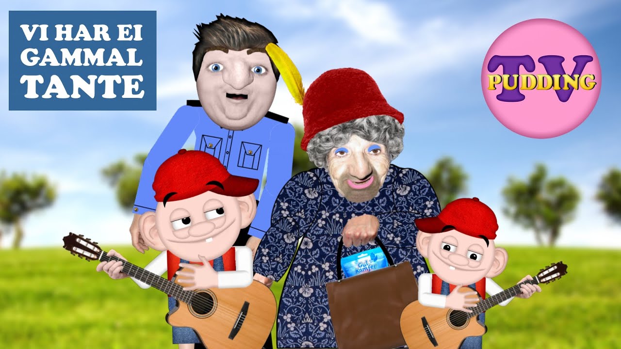 Vi har ei gammal tante (Tante Monica) - Norske barnesanger med animasjon