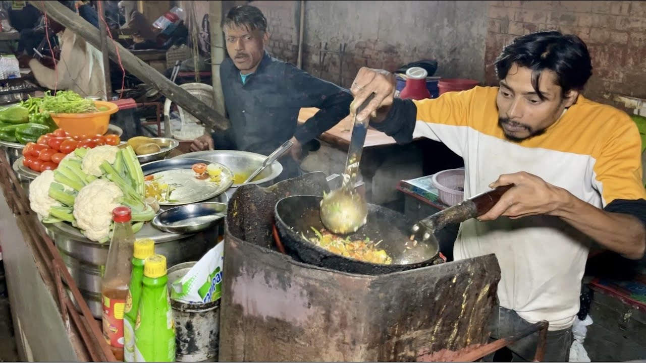 WARUNG MAKAN JALNAN INDIA FULL SAYUR !MASAK DI TEMPAT LANGSUNG BIKIN NGILER!SUPER ENAK