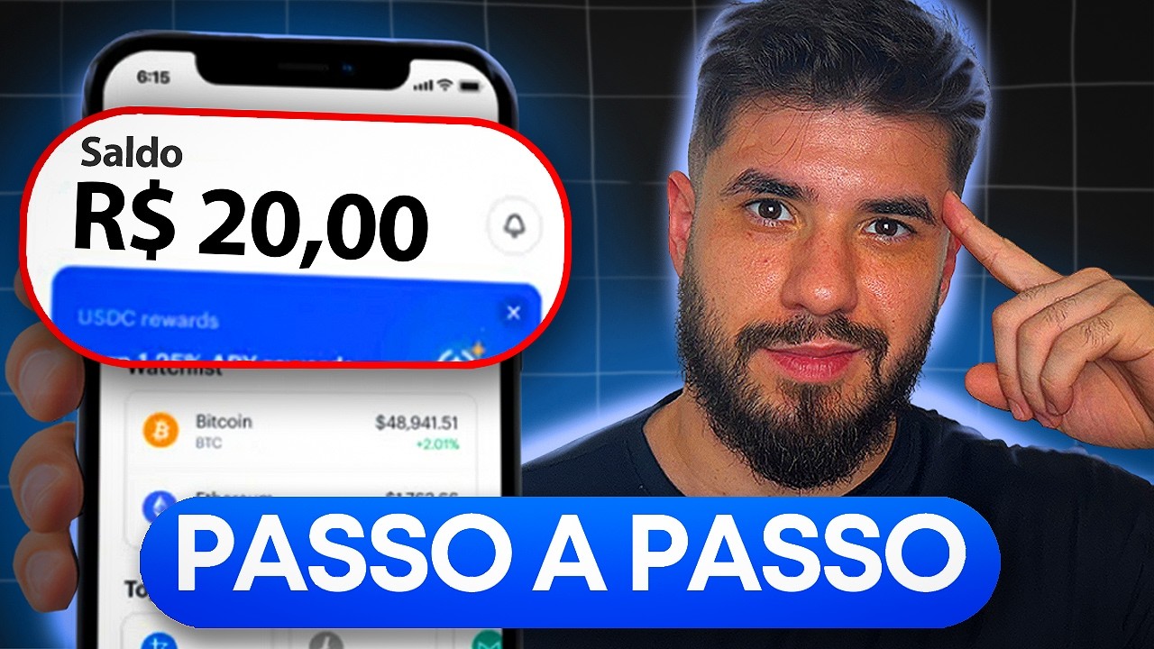 🔵 COMO CRIAR CONTA NA COINBASE PELO CELULAR (E GANHAR 20 REAIS)