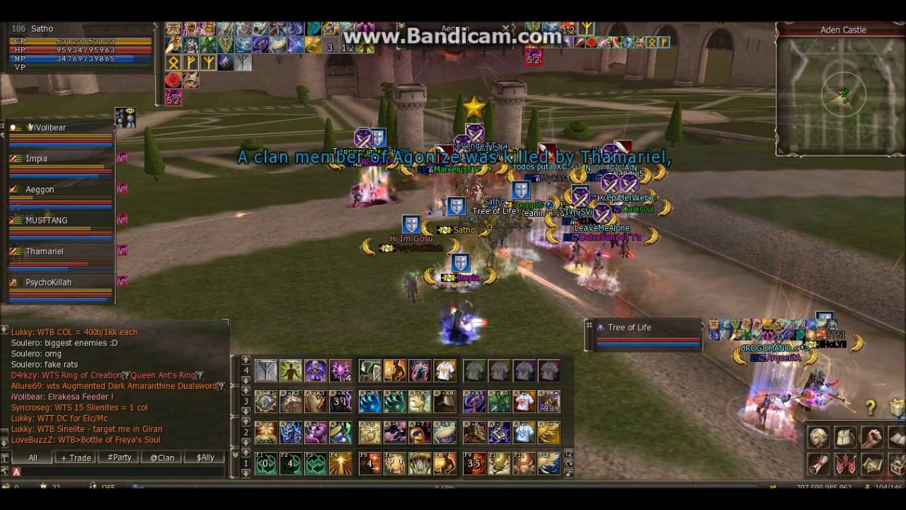 Lineage2 Ertheia Siege PvP 11/09/16 NewOrder/Furious Vs Ruled / NoClan/ Agonize