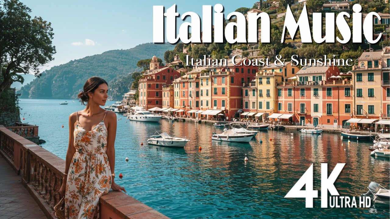 🎶 Italian Vibes Chillout 🎶 Mediterranean Music | Amalfi Coast & Lake Como 4K Relaxation