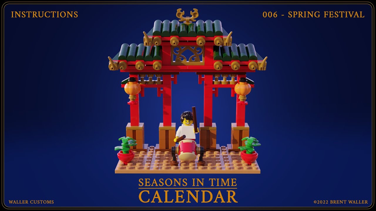 Spring Festival / Chinese New Year Calendar Topper -  LEGO Instructions - Seasons In Time: Calendar