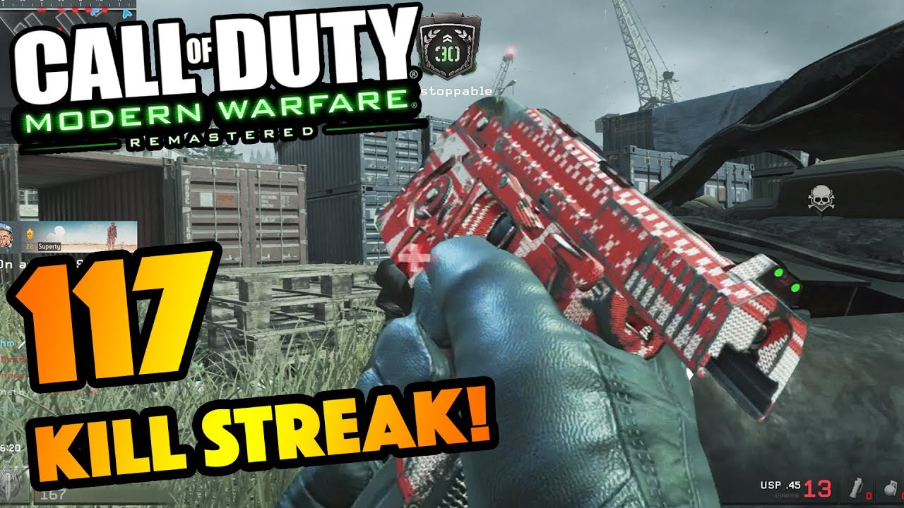 MODERN WARFARE REMASTERED 117 KILLSTREAK GAMEPLAY! UNBELIEVABLE MODERN WARFARE KILLSTREAK! (COD MWR)