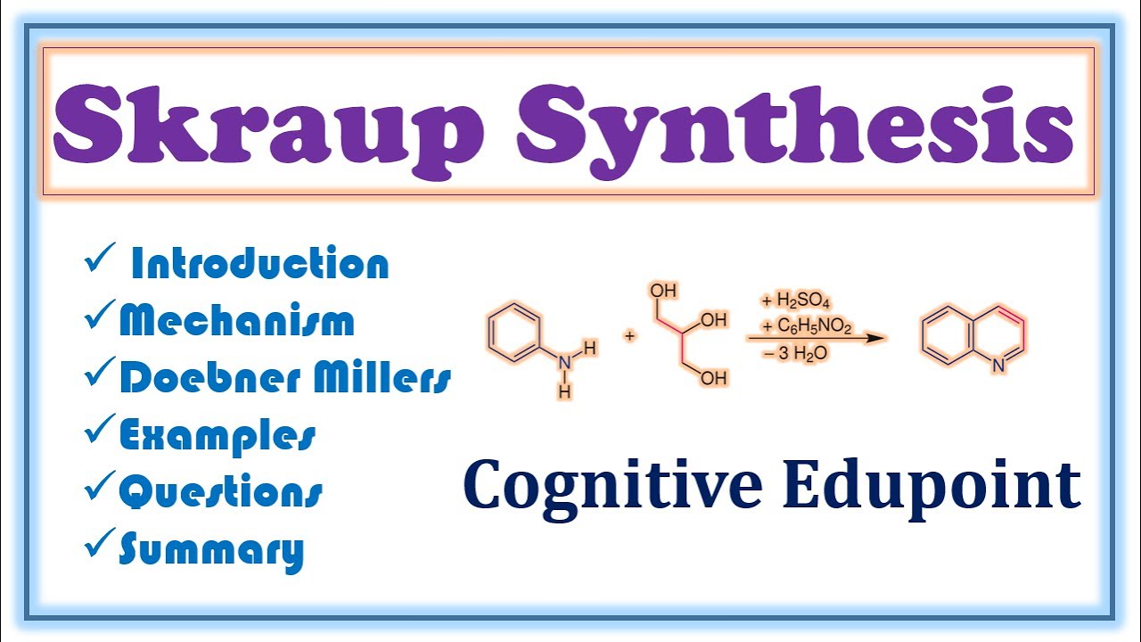 Skraup Synthesis | Quinoline | Doebner Miller Reaction | Name Reaction | Organic Chemistry