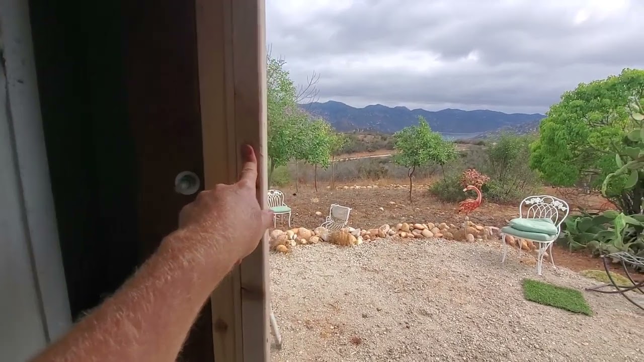 Easiest wood framing for shipping container sliding glass door installation