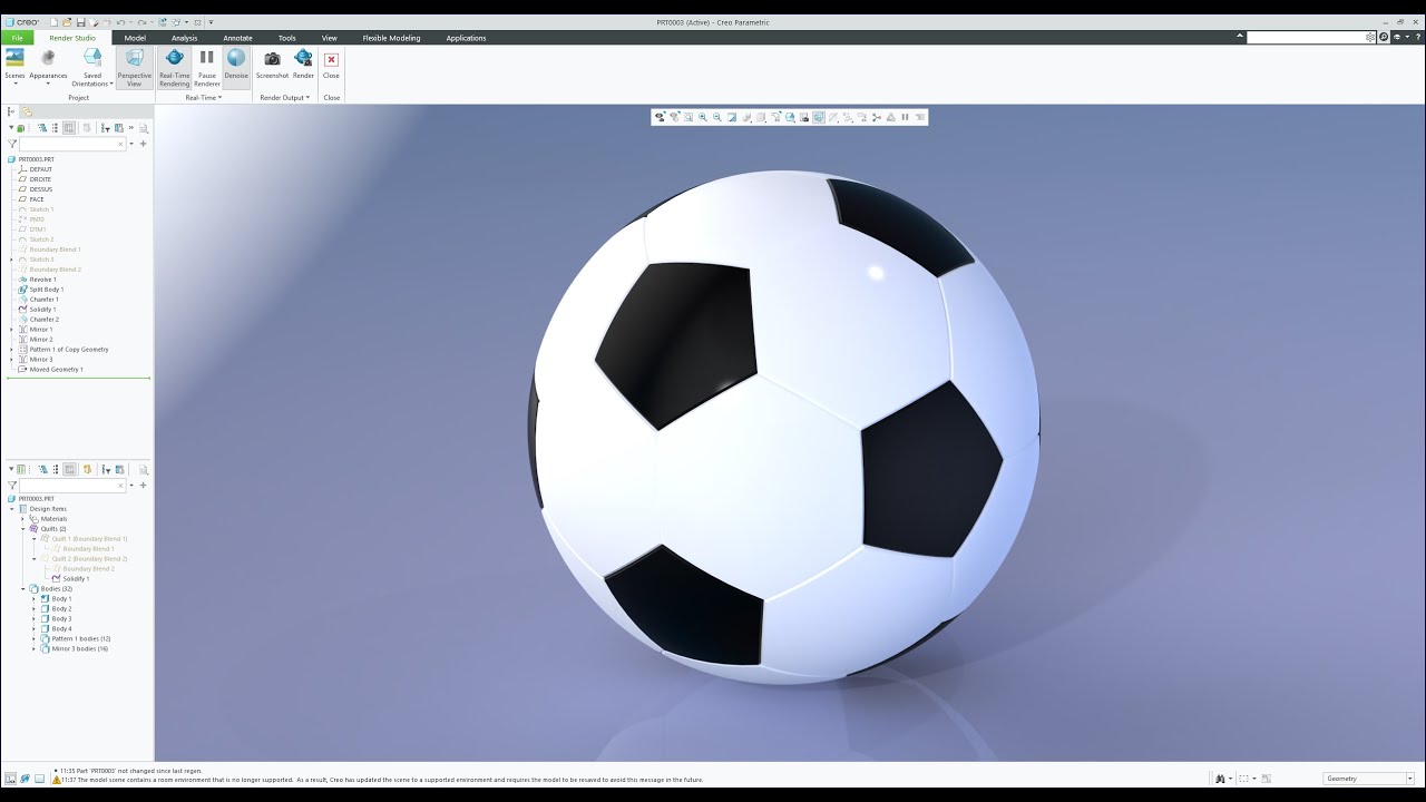 Moi aussi, je sais modéliser un ballon de foot !