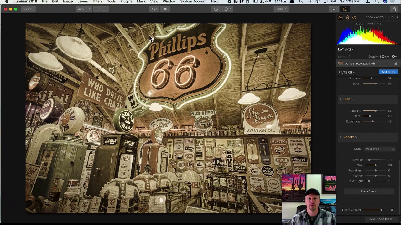 Vintage Americana with new filters in Luminar 2018
