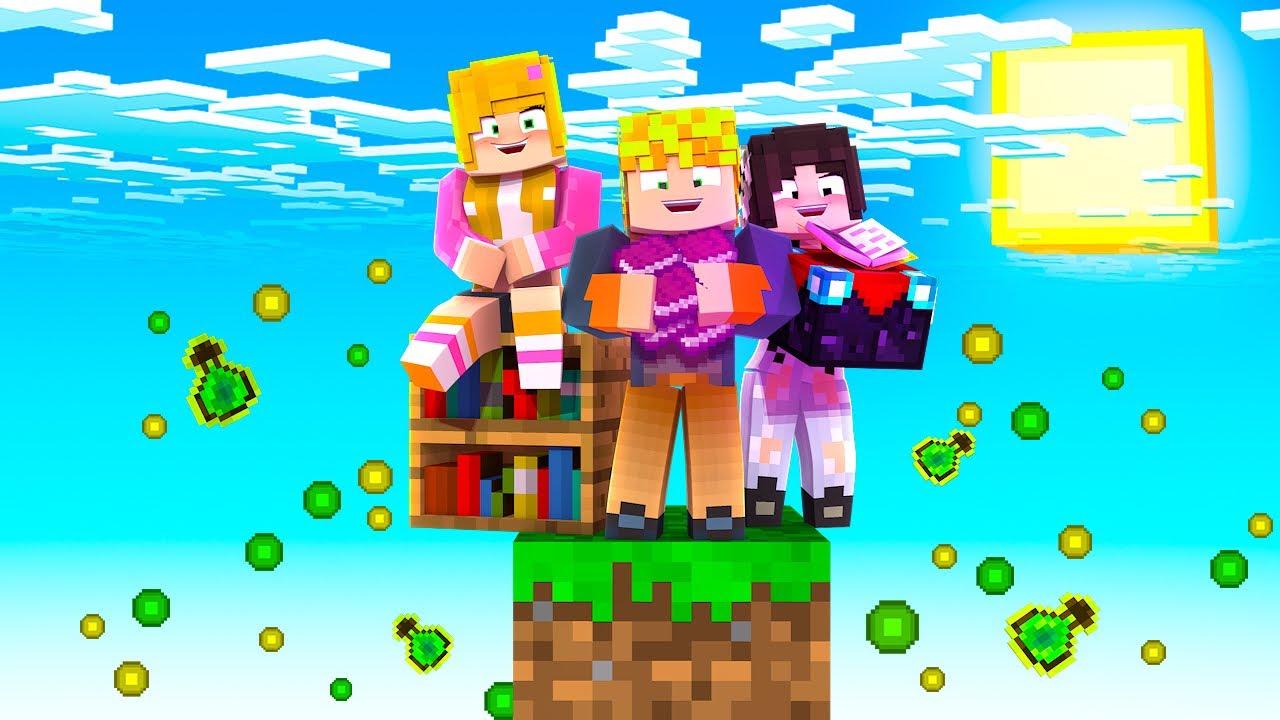 ENCANTAMENTOS COM 3 PESSOAS EM APENAS 1 BLOCO NO MINECRAFT