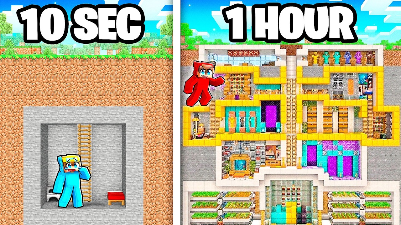 Испытание «10 секунд против 1 часа: Секретная база современности»!