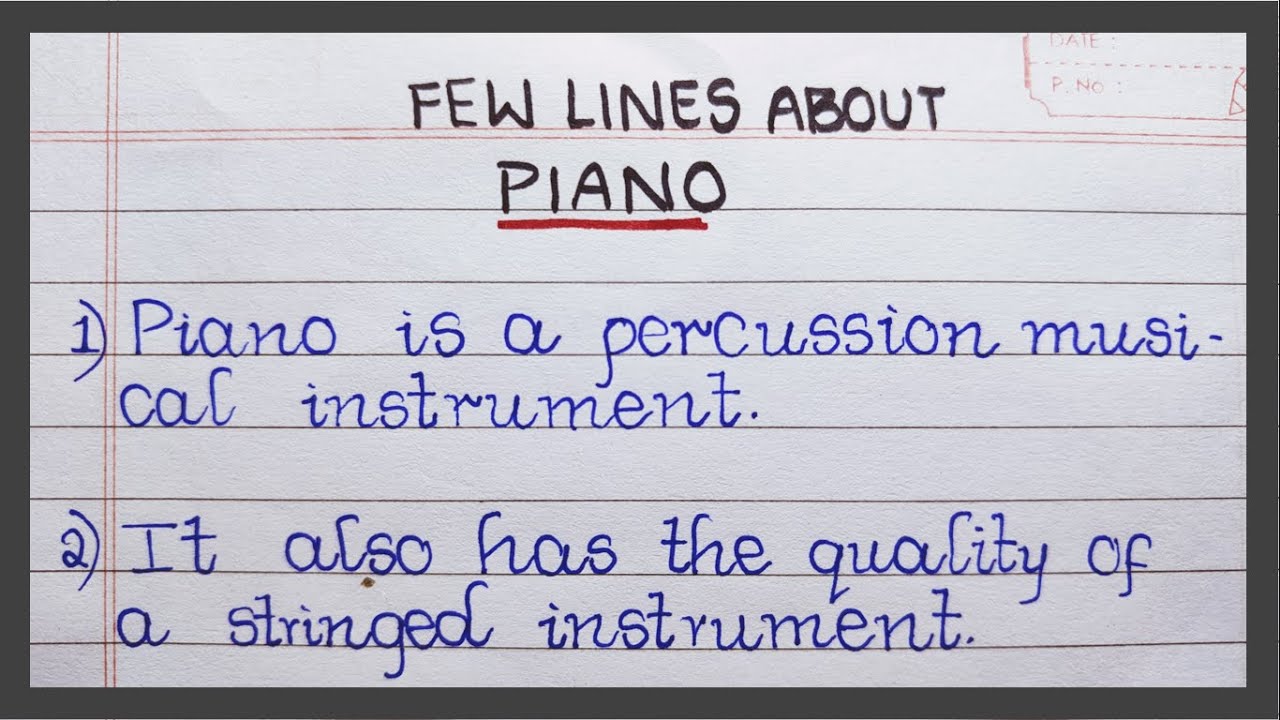 Few Lines about Piano in English | 10 Lines on Piano | About Piano in English