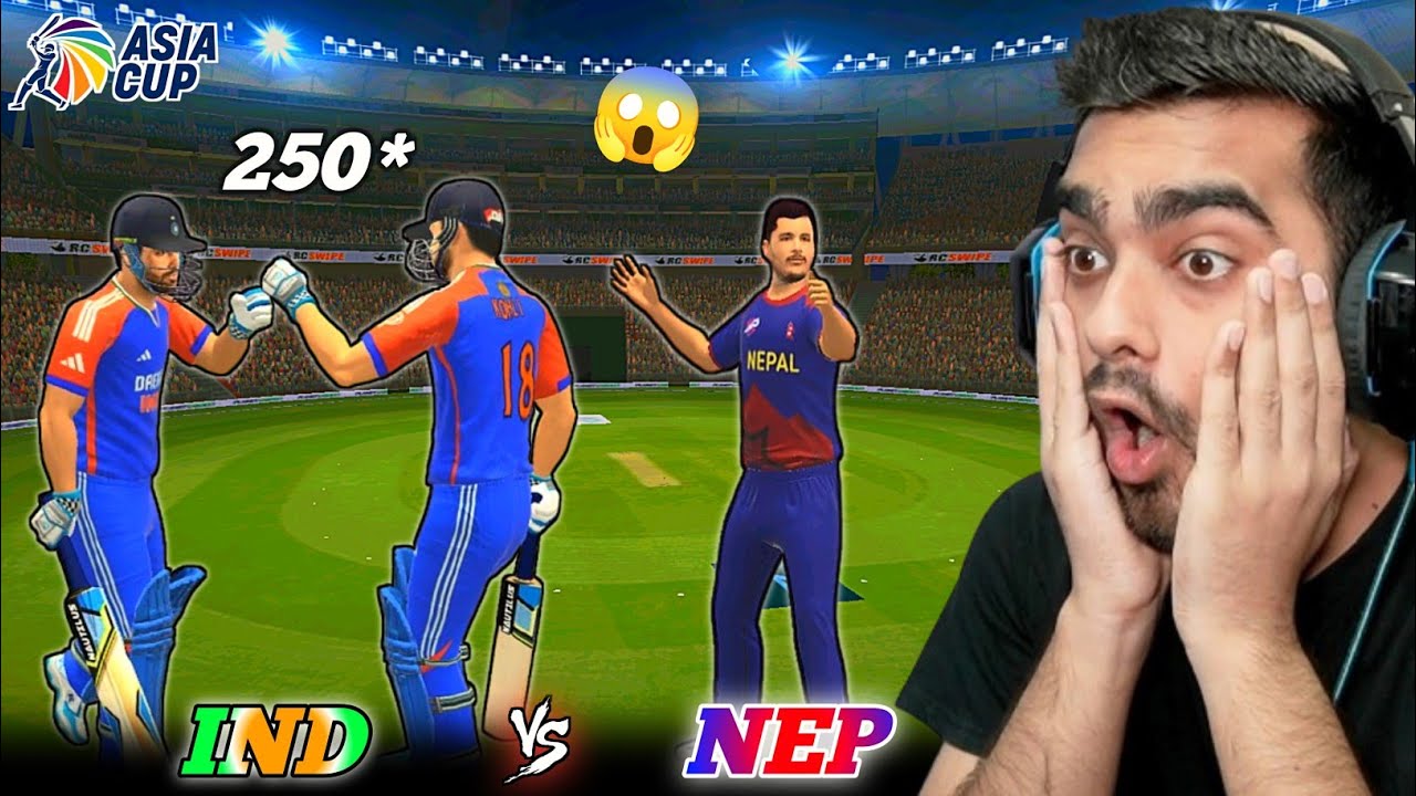 Rohit 126* & Kohli 115* India Vs Nepal Asia Cup RC Swipe (Hardcore Mode)