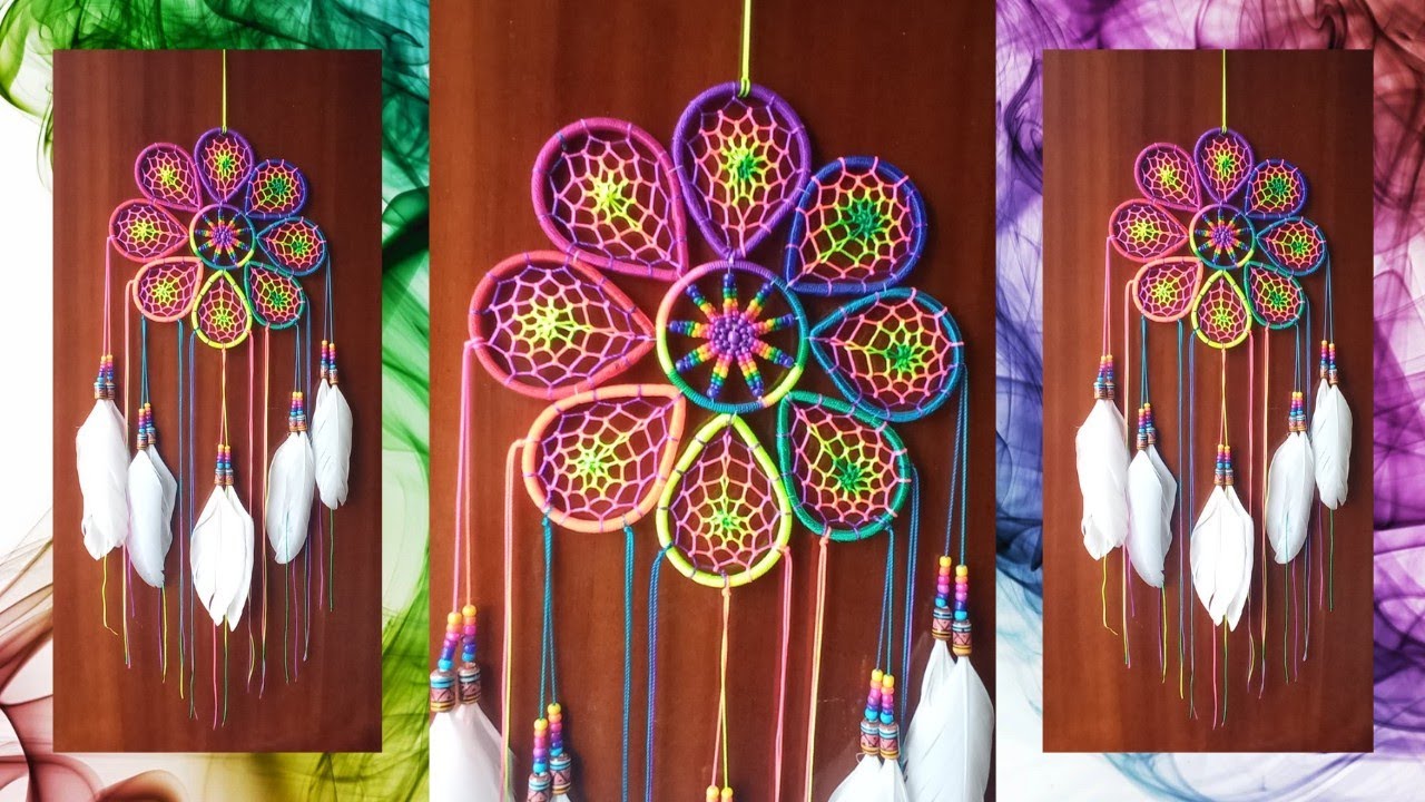 🕸️Atrapasueño 🏵️FLOR simple y diferente... 🏵️( Simple and different flower dream catcher )*