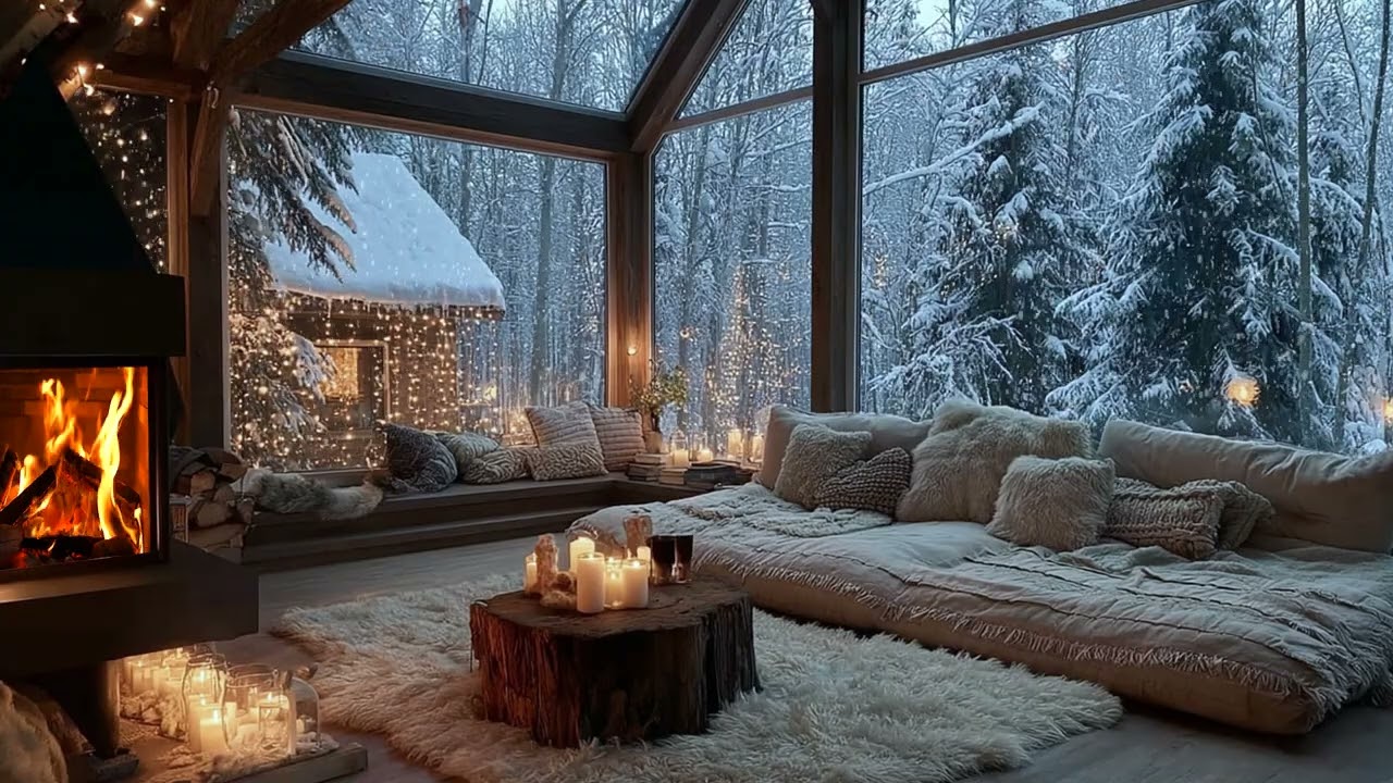 Gentle Winter Piano ❄️ Snowfall and Candlelight Sounds for Studying, Focus, and Mental Clarity