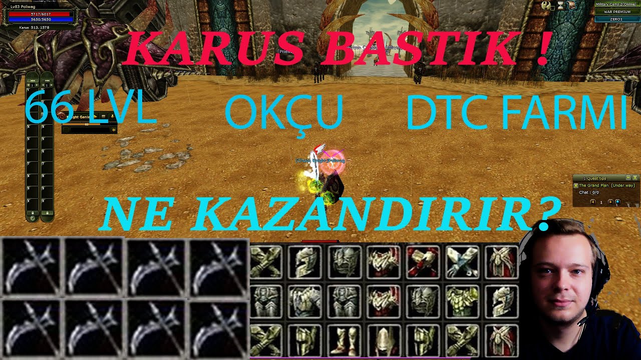 KARUS BASTIK 66 LVL OKÇU İLE EMC DTC FARMI BU SLOTTA İŞ VAR ANVİL YİNE FORMUNDA KNİGHT ONLİNE ZERO