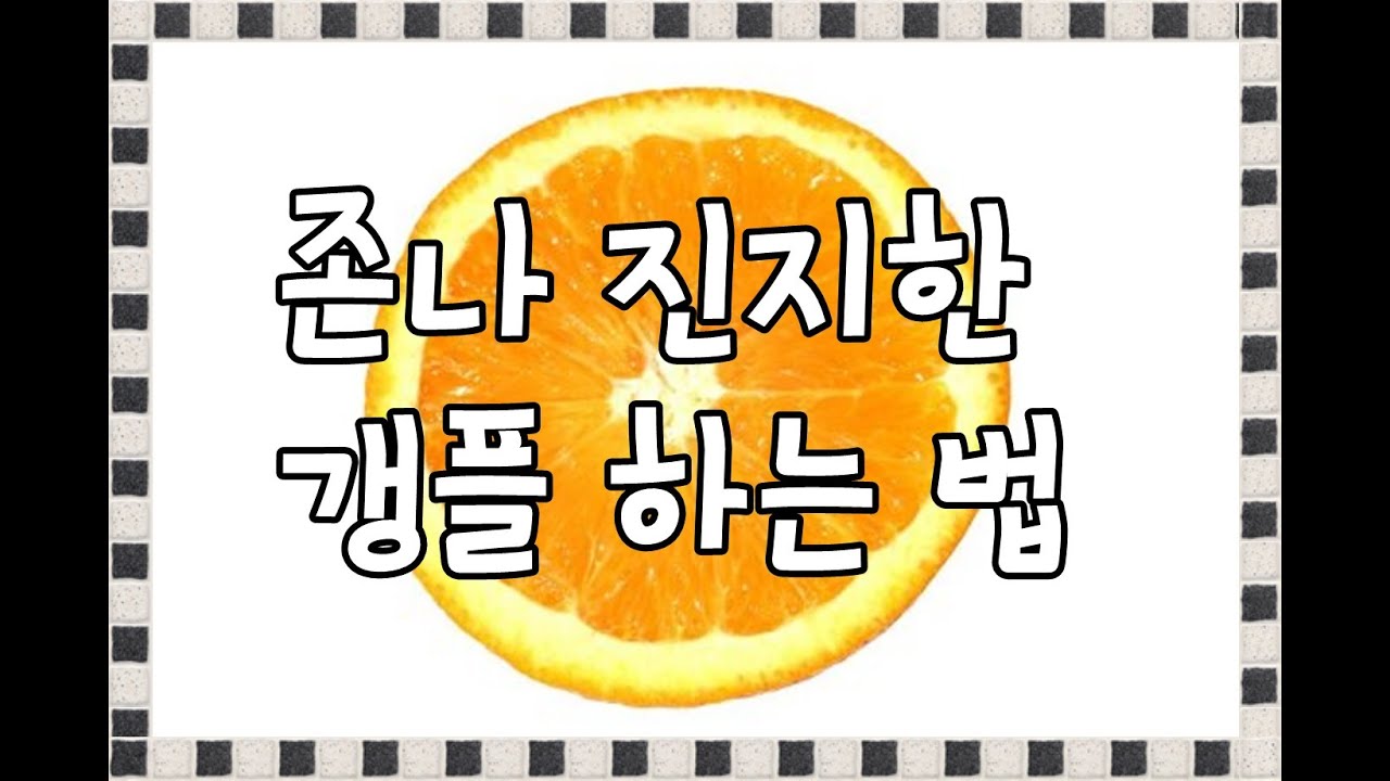 [텔론] 존나 진지한 갱플 하는법
