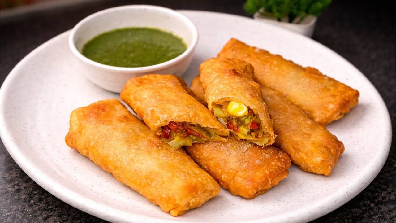 Crispy Vegetable Roll Recipe | Easy Evening Snacks 