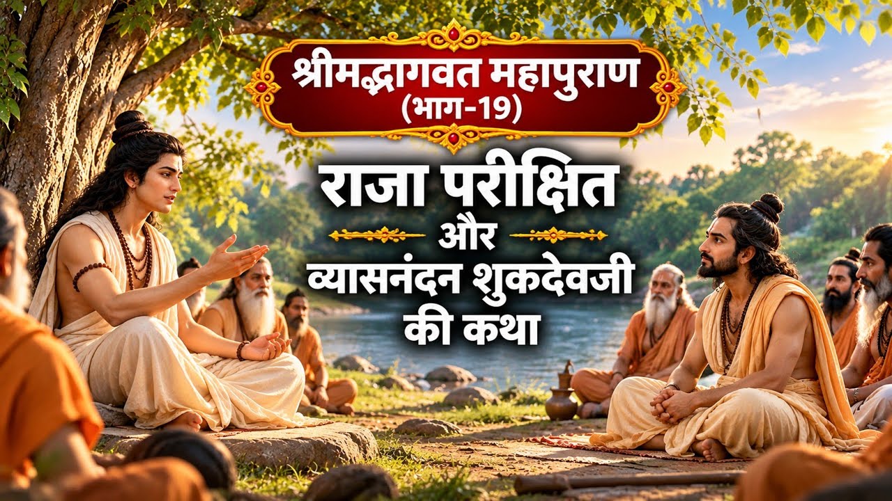 जनमेजय का राजतिलक और शापित परीक्षित को शुकदेवजी के द्वारा भागवतकथा सुना मोक्ष प्राप्त करने की कथा।