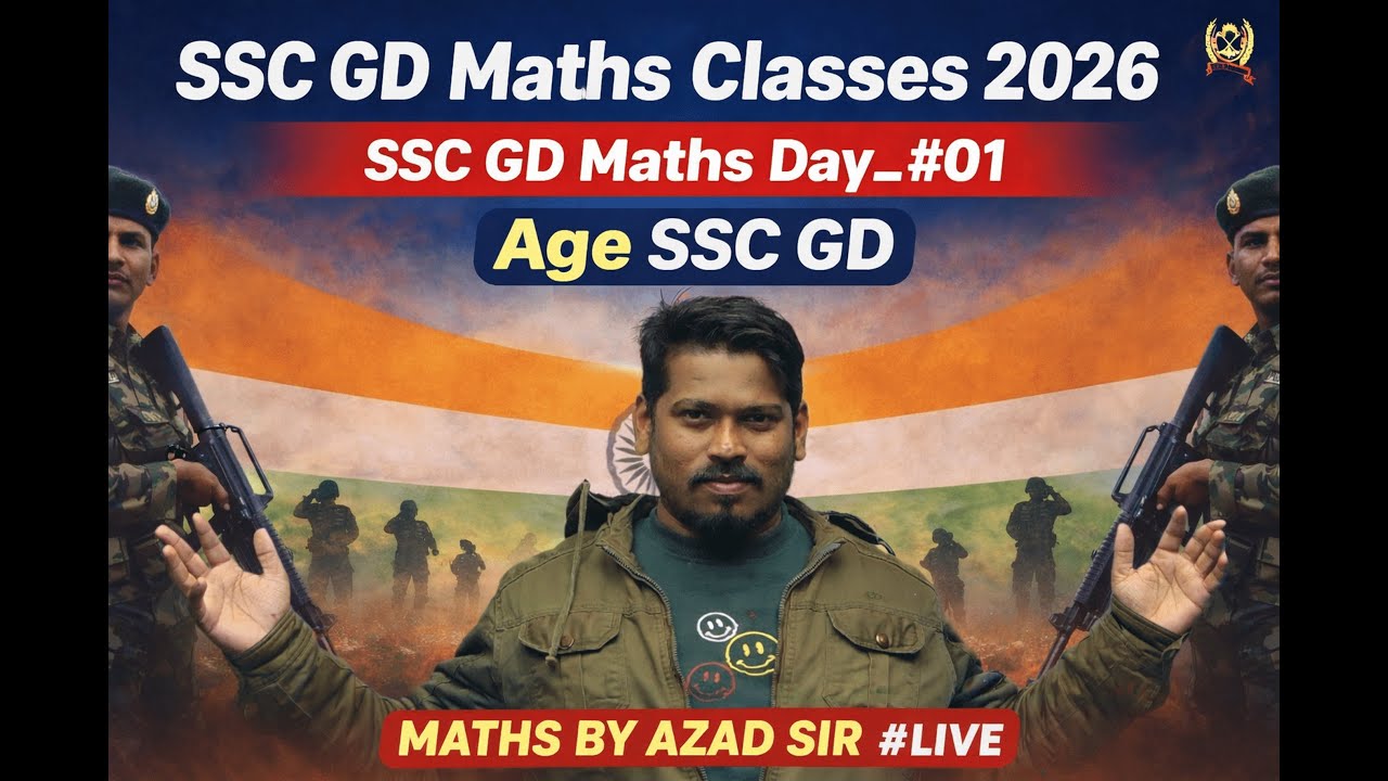 SSC GD Maths Classes 2026 | SSC GD Maths Day_#01 | Age SSC GD | Maths By Azad_Sir 