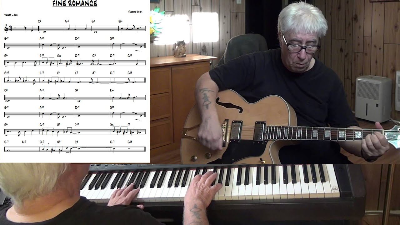 FINE ROMANCE - Jazz guitar & piano cover ( Jerome Kern ) Yvan Jacques