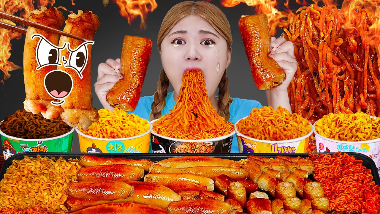 Chương tr&igrave;nh ăn uống B&ograve; nướng Ruột lớn Daechang & Buldak MUKBANG HIU