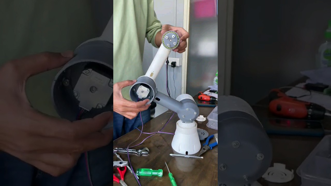 Robotic Arm assembly. 3D printed Robot arm. #engineering #actuators #robot #roboticarm #robotics