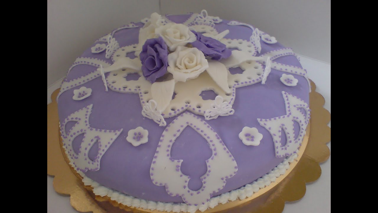 Torta di compleanno in pasta di zucchero e ghiaccia reale, TUTORIAL PASSO PASSO
