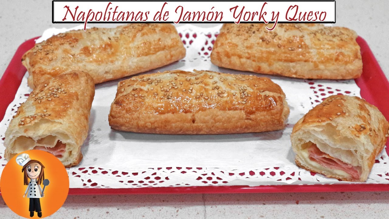 Napolitanas de Jamón York y Queso | Receta de Cocina en Familia